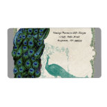 Mailing Labels - Vintage Peacock & Feathers 5