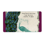 Mailing Labels - Vintage Peacock & Feathers 5