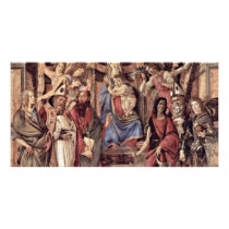Main Altarpiece Plate: Enthroned Madonna Four Customized Photo Card
