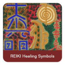 Main ReikiHealingArt Symbol Square Stickers