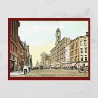 Main St., Rochester, New York Vintage postcard