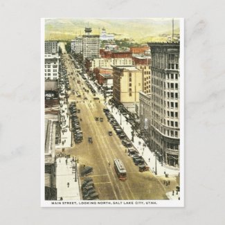 Main St., Salt Lake City Vintage postcard
