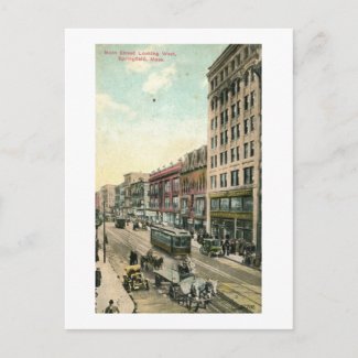 Main St, Springfield, Mass. 1910 Vintage Postcards
