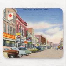 Main St., Waterville, Maine Vintage Mousepad