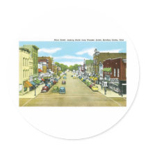 Main Street, Bowling Green, Ohio Round Sticker