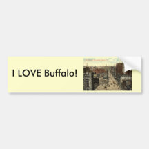Main Street, Buffalo NY 1912 Vintage Bumper Stickers