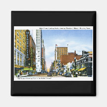 Main Street, Houston, Texas Fridge Magnets