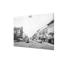 Main Street in Walla Walla, WA Photograph Stretched Canvas Print
