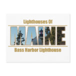 Maine Bass Harbor Lighthouse Image Text Postcard