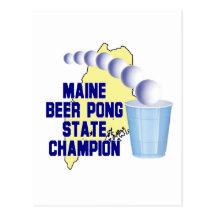 Maine Beer Pong Champion Postcards
