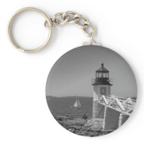 Maine_Black+White_7 Key Chain