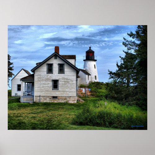 Maine Burnt Island Lighthouse Poster zazzle_print