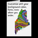 Maine Colorful Customize card how you like cards