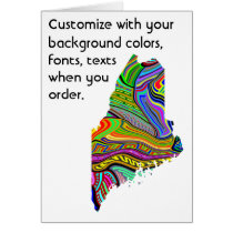 Maine Colorful Customize card how you like