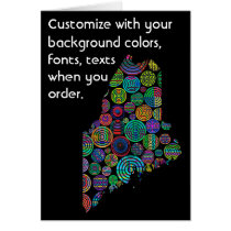 Maine Colorful Customize card how you want it by JKdesigns Maine Colorful Customize card how you want it