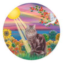 Maine Coon Cat 10 - Autumn Sun Sticker