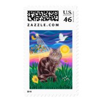 Maine Coon Cat 10 - Twilight Stamp