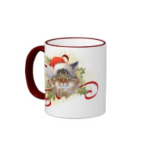 Maine Coon Cat Christmas Mug