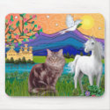 Maine Coon Cat - Fantasy Land mousepads by catartgifts Maine Coon Cat - Fantasy Land mousepads