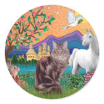 Maine Coon Cat - Fantasy Land stickers