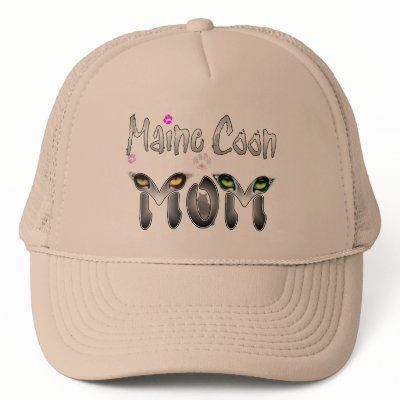 Maine Coon Cat Mom Gifts Trucker Hats by CatMeowz