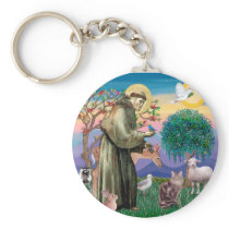 Maine Coon Cat  - St Francis Keychains