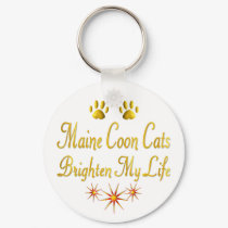 Maine Coon Cats Brighten My Life keychains by MyFavoriteCat Maine Coon Cats Brighten My Life keychains