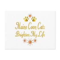 Maine Coon Cats Brighten My Life postcards by MyFavoriteCat Maine Coon Cats Brighten My Life postcards