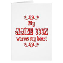 Maine Coon Cats Warm My Heart cards