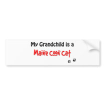 Maine Coon Grandchild bumper stickers by catwiregifts Maine Coon Grandchild bumper stickers