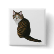 Maine Coon Kitten Pin buttons by twopurringcats Maine Coon Kitten Pin buttons