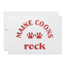Maine Coons Rock Personalized Invitations