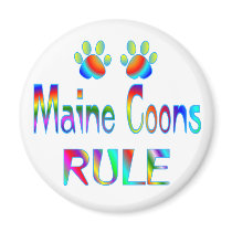 Maine Coons Rule magnets by MyFavoriteCat Maine Coons Rule magnets