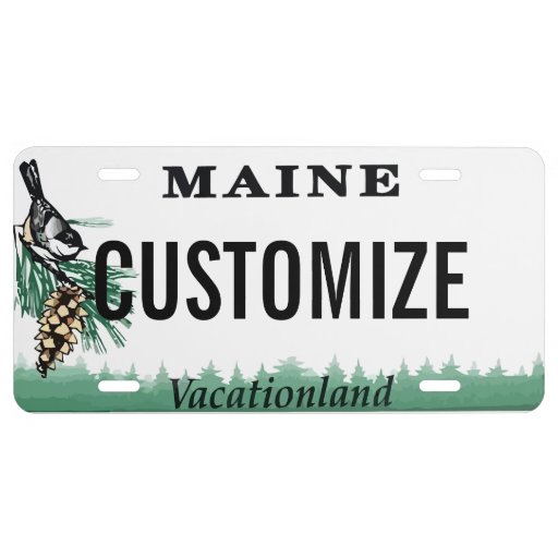 Maine Custom License Plate Zazzle