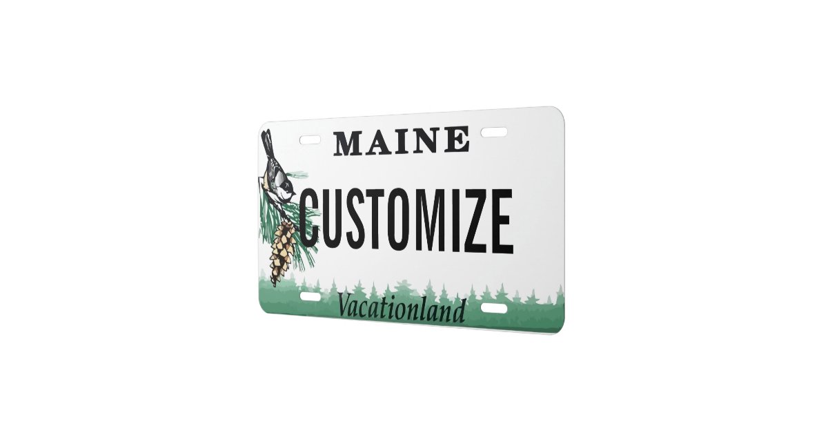 Maine Custom License Plate Zazzle