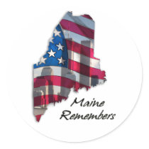 Maine, Flag & Towers stickers by photoefxxx Maine, Flag & Towers stickers