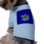 Maine Flag Dog T-shirt
