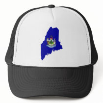 Maine Flag Map Trucker Hats