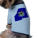 Maine Flag Map Pet Tshirt