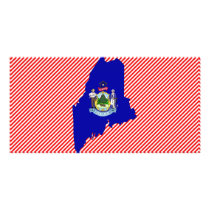 Maine Flag Map photo cards