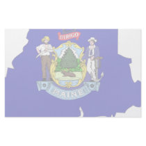 Maine Flag Map Customized Stationery