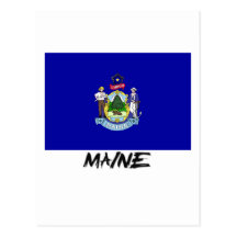 Maine Flag Post Cards