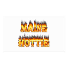 Maine Hottie Fire and flames Business Card Template