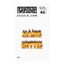 Maine Hottie Fire and flames postage