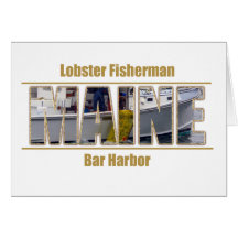 MAINE Image Text Series - Lobster Fisherman Cards