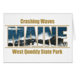 Maine Image Text - Waves Crashing cards