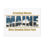 Maine Image Text - Waves Crashing Postcards