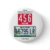 Maine license plate centennial buttons