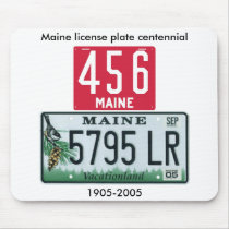 Maine license plate centennial mousepads