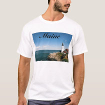 Maine Lighthouse at Portland Head t-shirts
